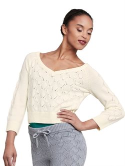 Cropped strik fra Bloch - creme