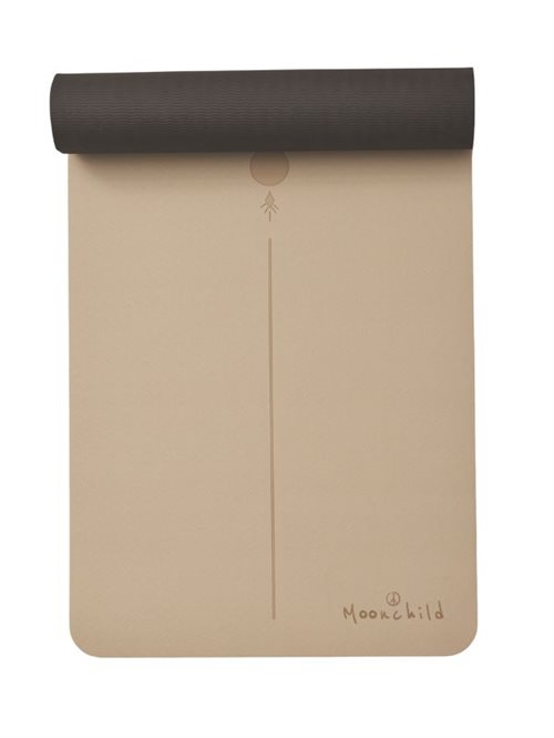 Moonchild let TPE active yogamåtte for begyndere - beige